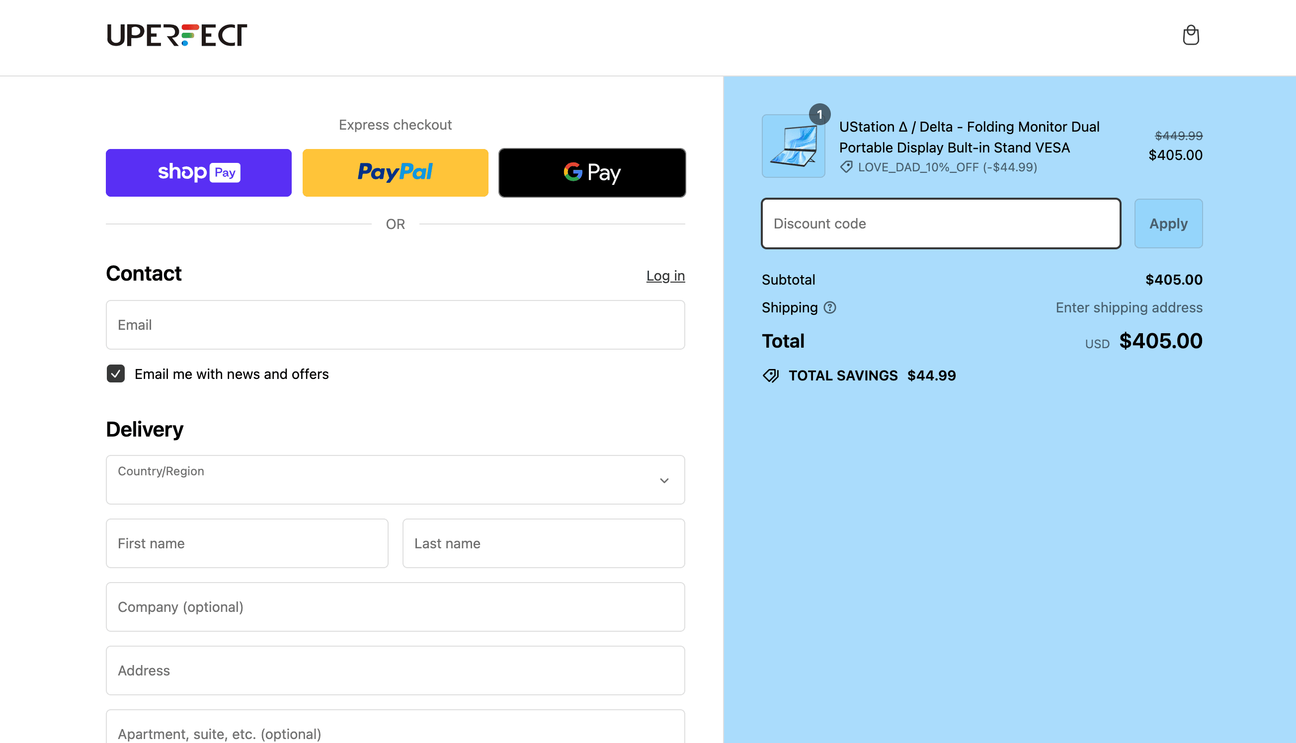 How to apply Uperfect coupon code